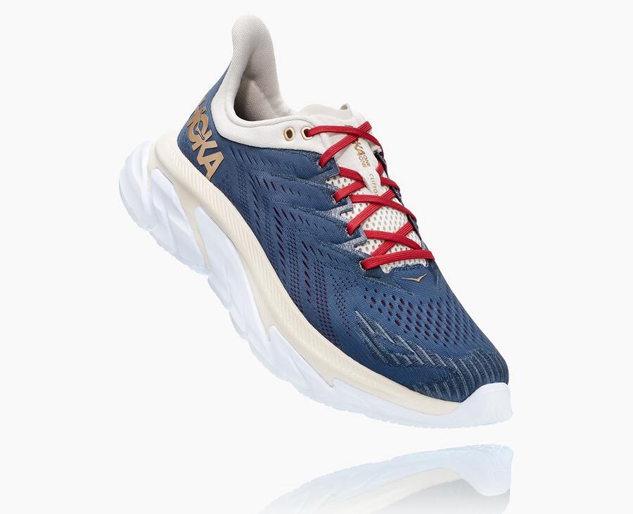 Hoka One One Tenisky Panske Modre/Biele - Clifton Edge - 89043-DZSB